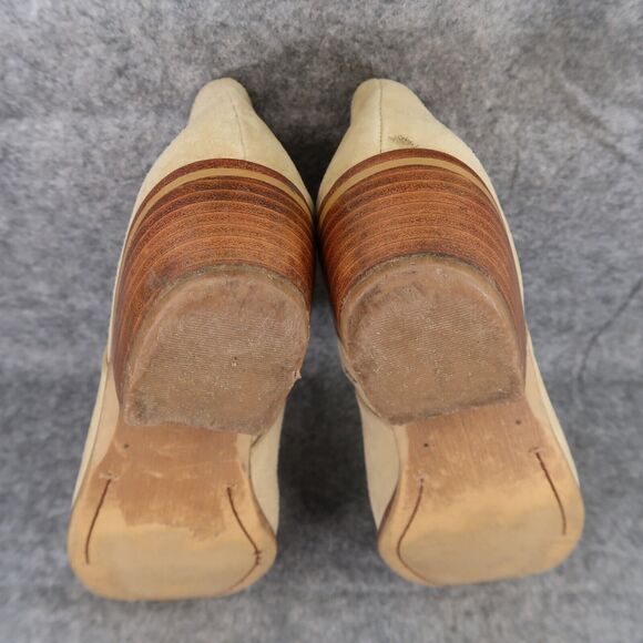 Sam Edelman Shoes Womens 7.5 Bootie Fashion Petty Leather Classic Tan Block Heel - Picture 11 of 14